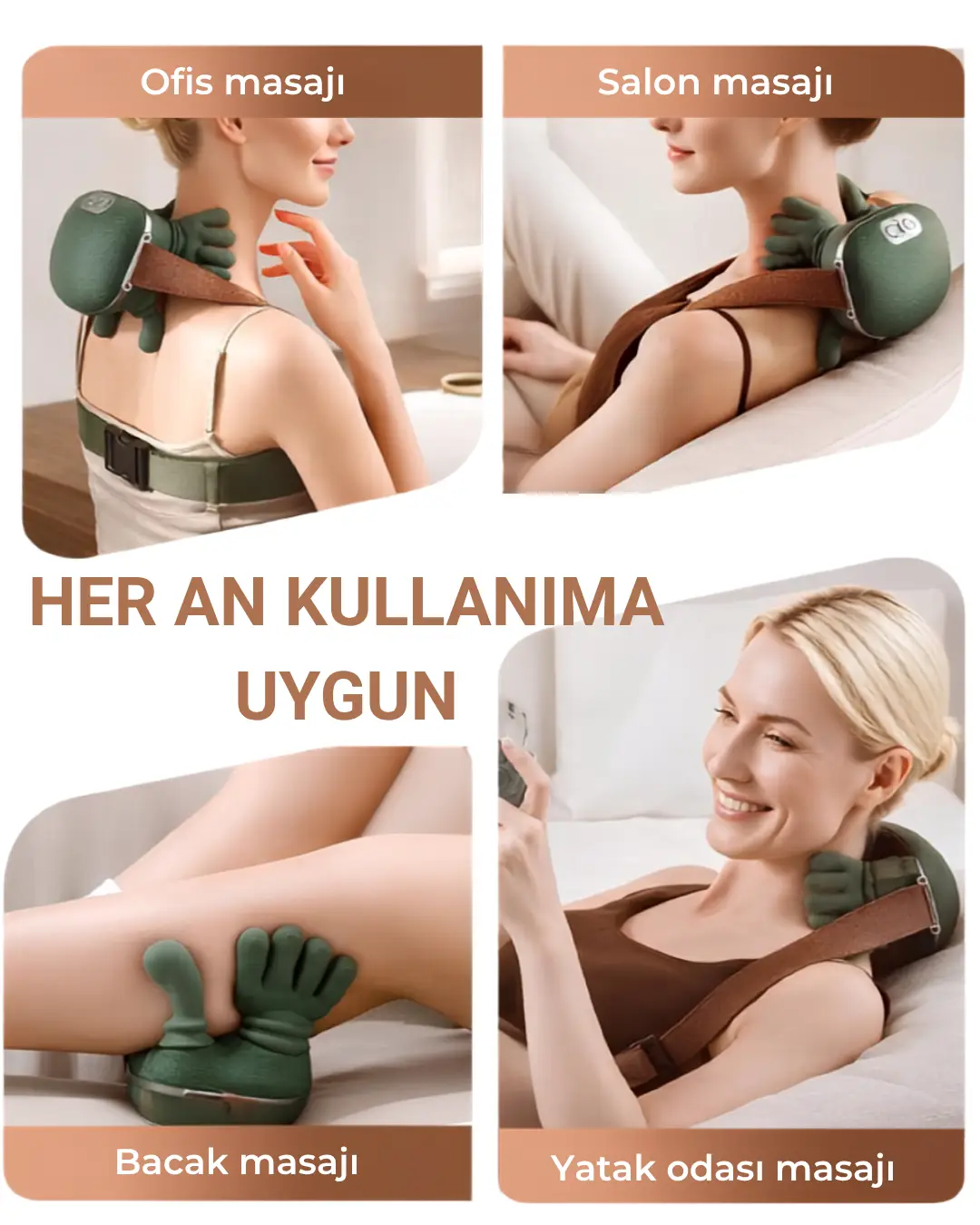 Fenomax Şarjlı Isıtmalı Yoğurmalı Masaj Aleti